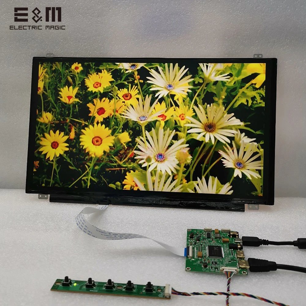 15.6 Inch 1920*1080 UHD Capacitive Touch LCD Screen DIY Kit Monitor with Drive Board HDMI 5V USB Display Module for Raspberry Pi - купить по