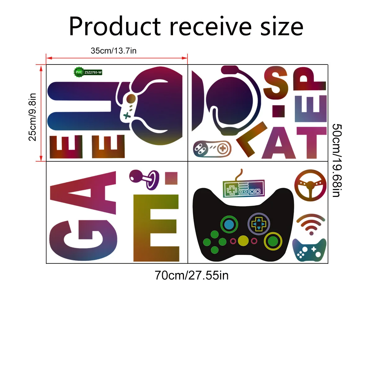 

Creative Gamer Wall Sticker Teenager Decoration Aesthetic Boy Game Playroom Decor DIY Kids Room Wallpaper Poster Wall Decals Art