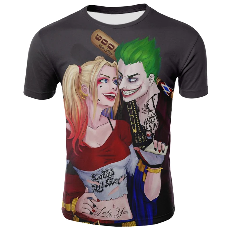 

New horror movie clown 3D printed T-shirt men's and women's hip-hop streetwear short-sleeved 90s boys cool clothes men's shirt