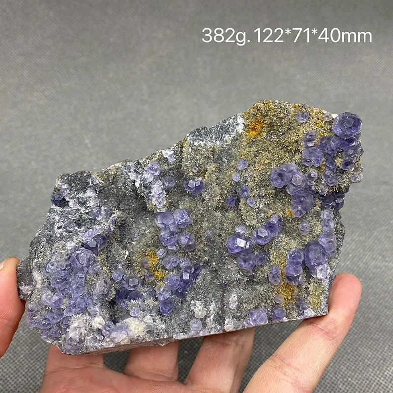 100% натуральный сине-фиолетовый флюорит кластер минералов образцы драгоценных