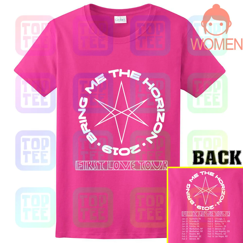 Women Rose Редкие товары Bring Me the Horizon First Love tour футболка S-3XL - Цвет: Women Rose