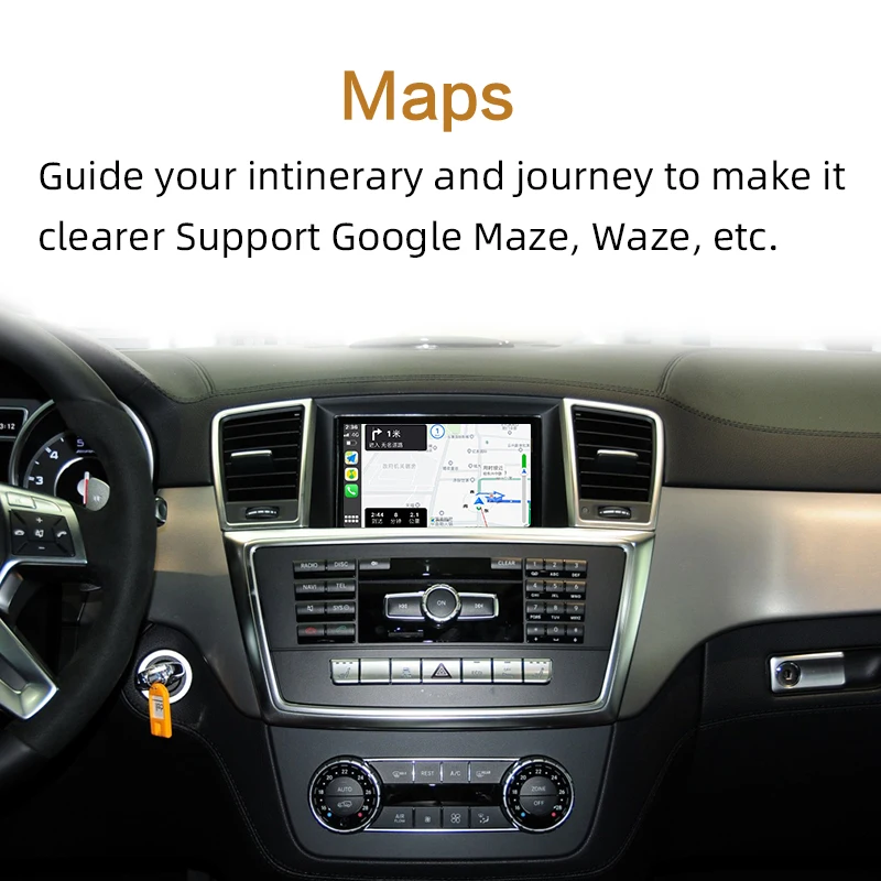 Беспроводная автомобильная игра для Mercedes ML class W166 2012-2015 NTG4.5 4 7 Apple Carplay Android