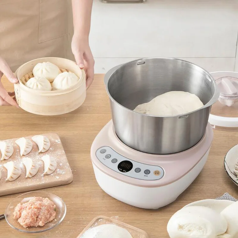 

5L Stainless Steel Household Stand Mixer Bread Dough Kneading Machine Dough Mixing Machine Intelligent Timing Food Stirring