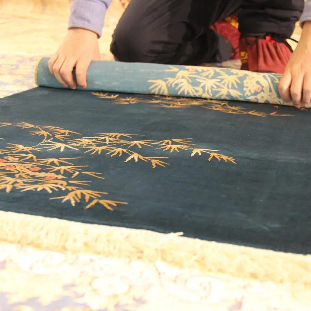 YILONG 2 'x 3' Синий Классический Ориент ручные узелковые ковры бамбуковые