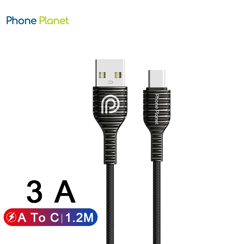 

Phone Planet USB Type C Cable For Huawei Xiaomi Samsung PP Yarn Braid Fast Charging Cord Charger USB Type-C Mobile Phone Cables
