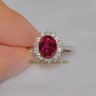 Женское Обручальное кольцо с красным Рубином 925 карата