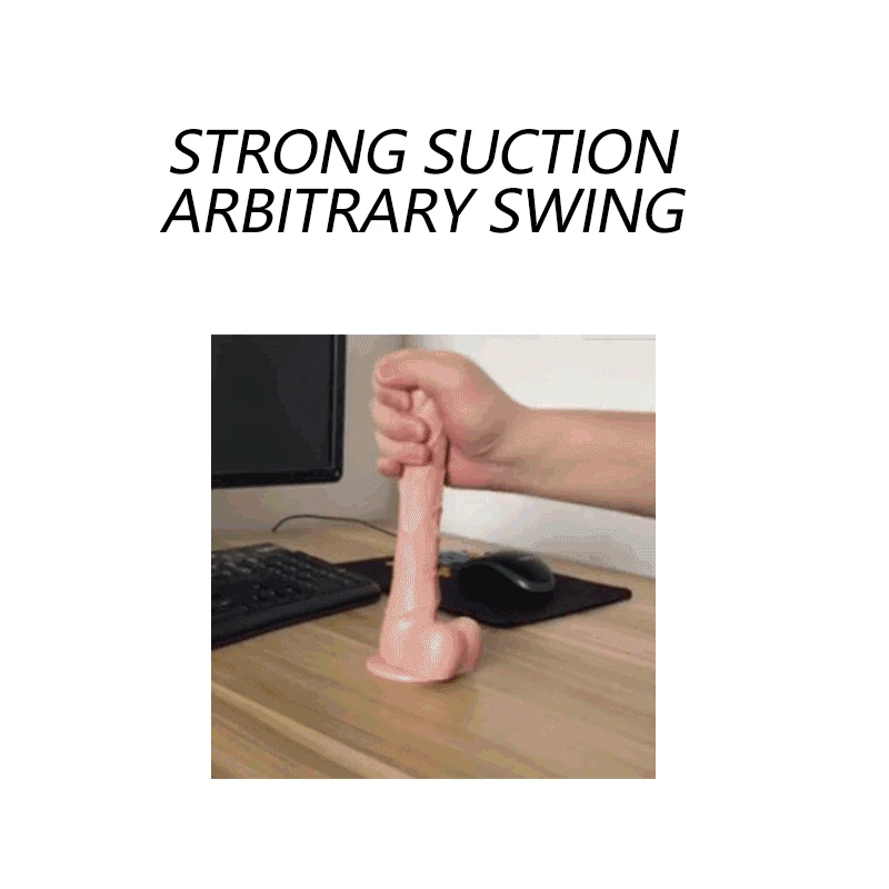 Огромный фаллоимитатор с реалистичной кожей для женщин присоской искусственный