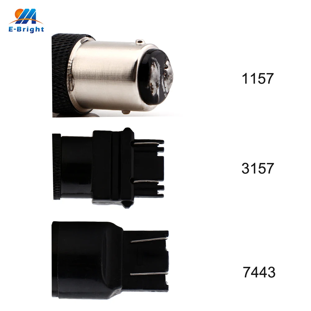 YM E-Bright Led P21/5 W P27/5 W Автомобильный сигнальный светильник 1157 3157 7443 переключение 6500K 4014 12V 600Lm DRL двойной цвет янтарный+ белый 2X