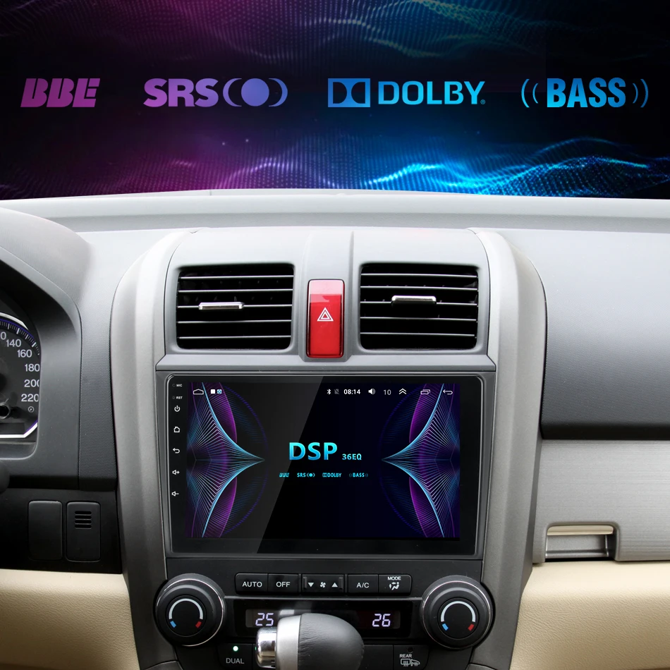 Jansite 4G Wifi RDS " автомобильное радио Android для Honda 2007-2011 HIFI 2G+ 32G мультимедиа сенсорного экрана видеоплееры с рамкой