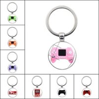 diy custom cartoon game controller keychain cute key pendant love game keyring car keychain christmas gift can be customized