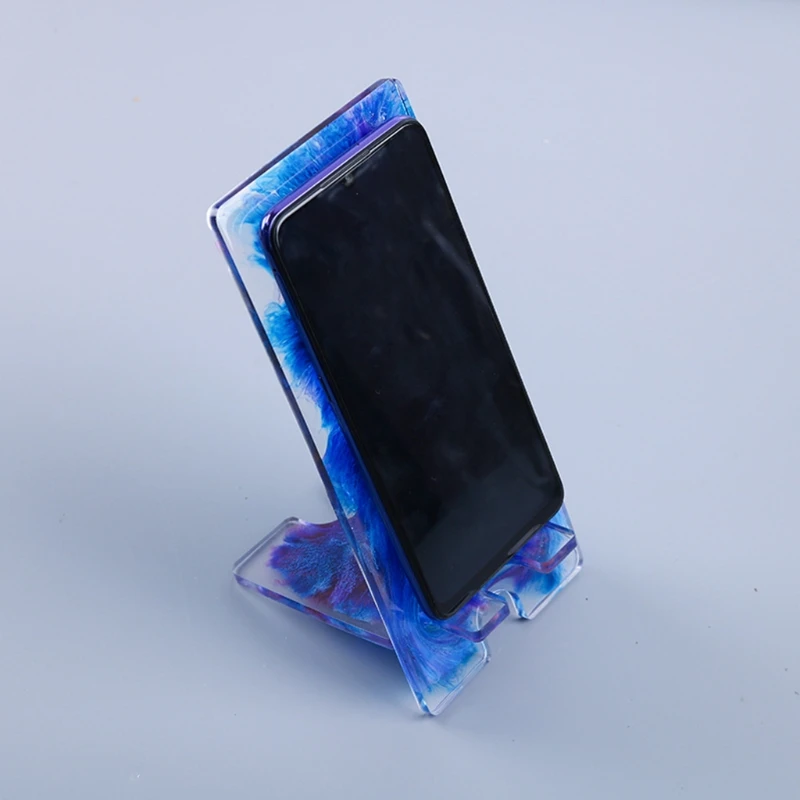 

DIY Cellphone Bracket Holder Epoxy Resin Mold Mobile Phone Stand Silicone Mould