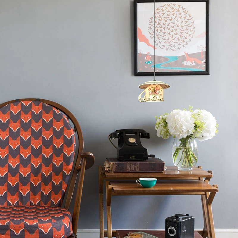 Креативная чашка с розами подвесной светильник Европа современная столовая