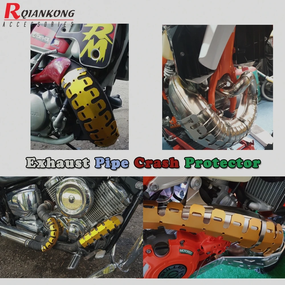 Защитный глушитель выхлопной трубы для мотоциклов Kawasaki Yamaha Suzuki Honda Ducati T Victory Aprilia