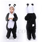 Комбинезон-кигуруми детский, для девочек, фланелевый, в виде панды