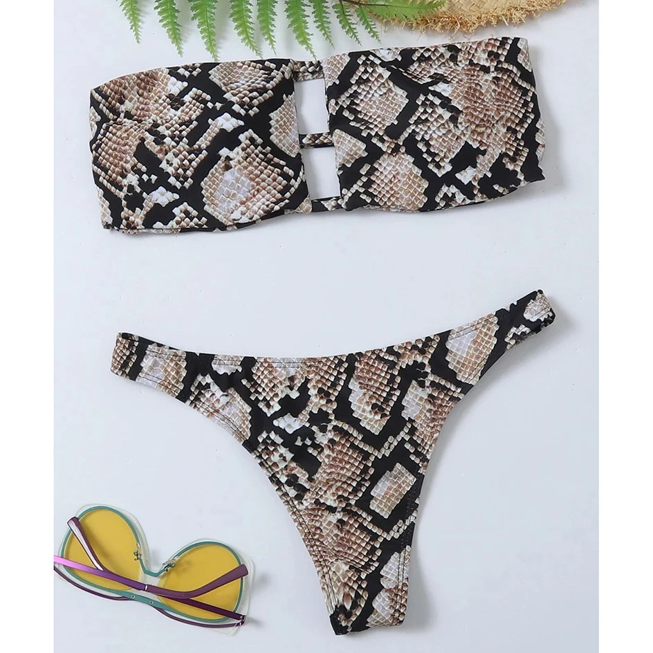 

snake bikini 2021 female swimsuit bikini thong bikini women's beach wear
