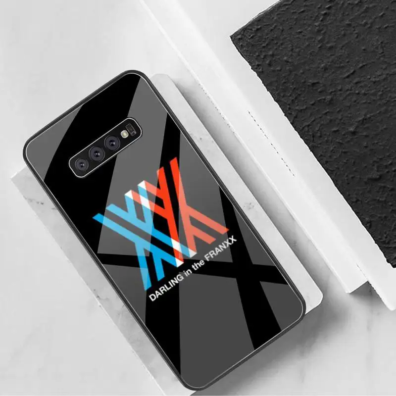 

Darling in franxx zero two Phone Case Cover Tempered Glass Phone Case For Samsung S20 Plus S7 S8 S9 S10 Plus Note 8 9 10 Plus