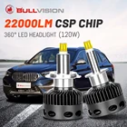 Светодиодные фары Bullvision H1 светодиодный D1S D2S D3S D4S D2H HID фары 22000LM 360 градусов CSP чипы H7 H11 9005 9006 H8 H9 HB3 HB4 Canbus фары