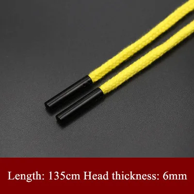 yellow 1 шт., 130-140 см, полиэфирная плоская веревка, декоративная витая веревка для повседневного ношения, спортивные штаны, пояс для талии, плащ, кепка, веревка - Цвет: yellow