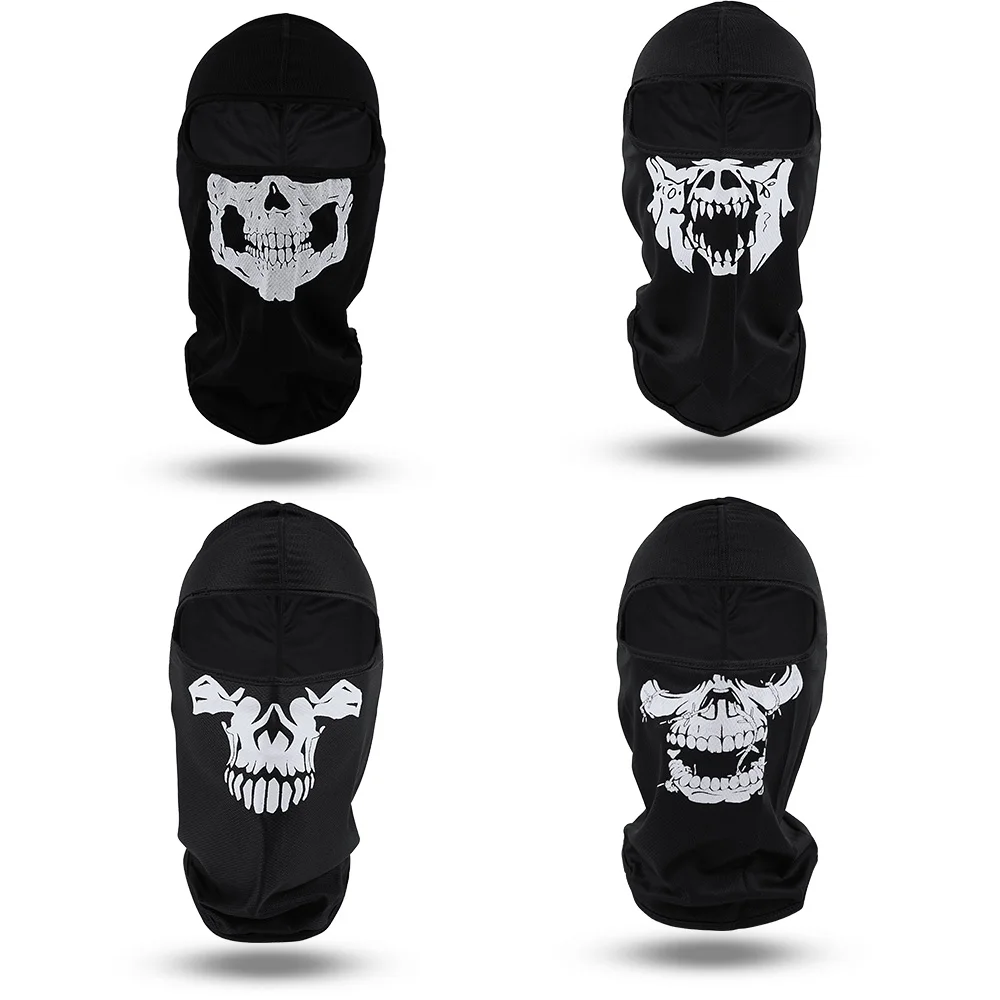 Мотоцикл Защитный лицевой щиток летние Череп Призрак Маске полный уход за кожей