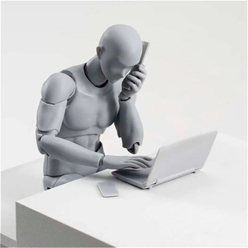 

14cm Artist Art Painting Anime Figure Sketch Draw Male Female Movable Body Chan Joint Action Figure Toy Model Draw Mannequin 001