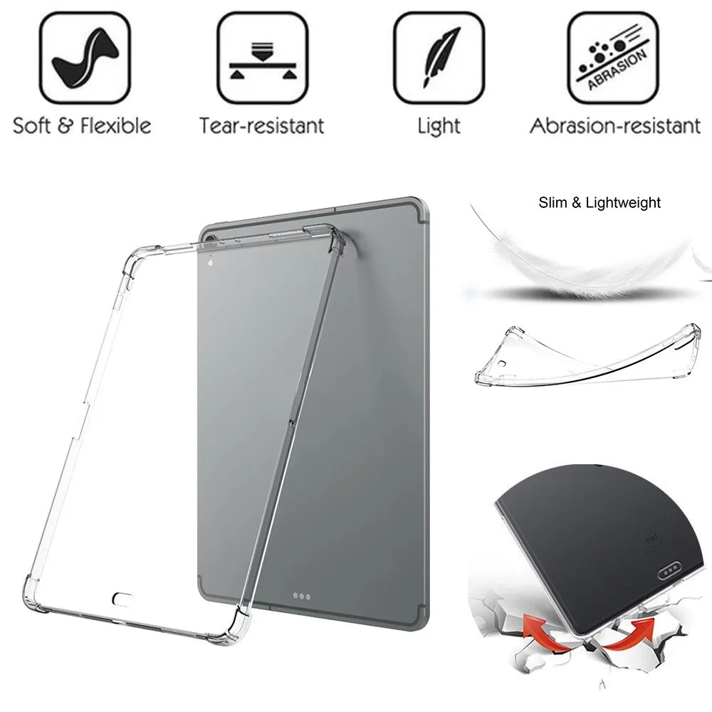 Тонкий чехол мягкий ТПУ защитный для Pad Pro 12 9 дюймов 2018 и карандаша планшета