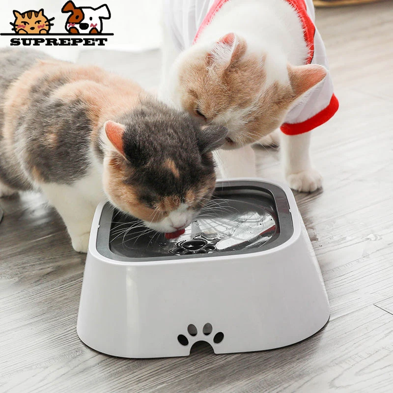 

SUPREPET Water Dog Bowl 1.5L Pet Cat Floating Drinker Not Wet Mouth ABS Plastic Bowls Portable ​automatic KItten Water Fountain