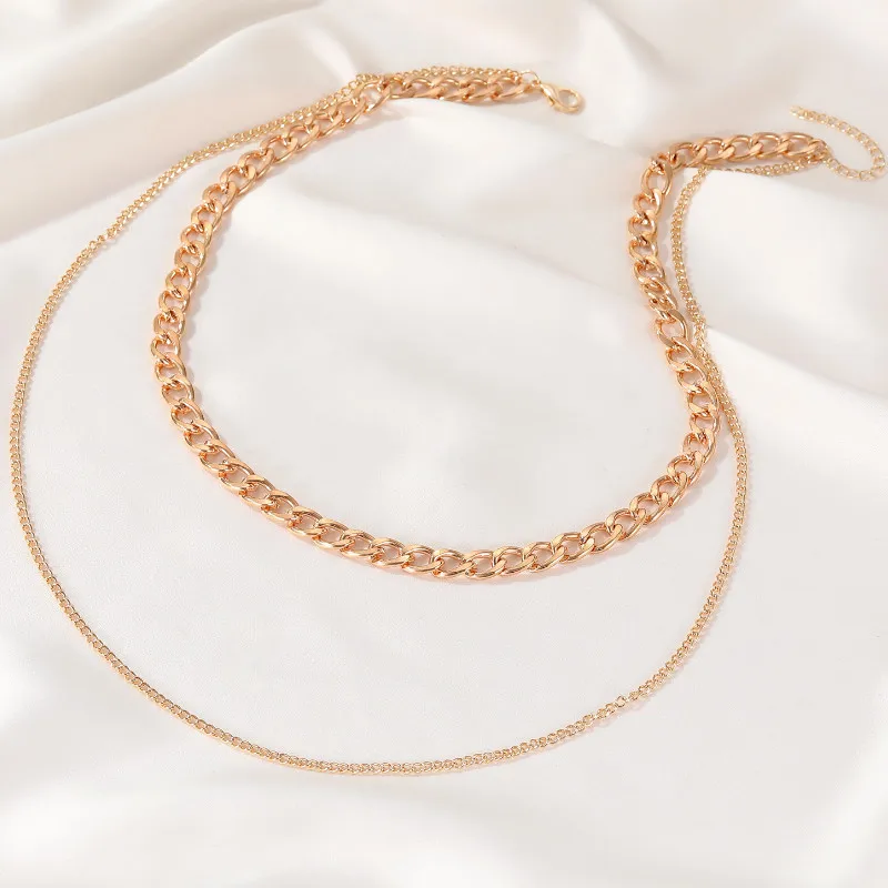 

2021 New Fashion Thick Chain Necklaces for Women Birthday Present Party Jewelry