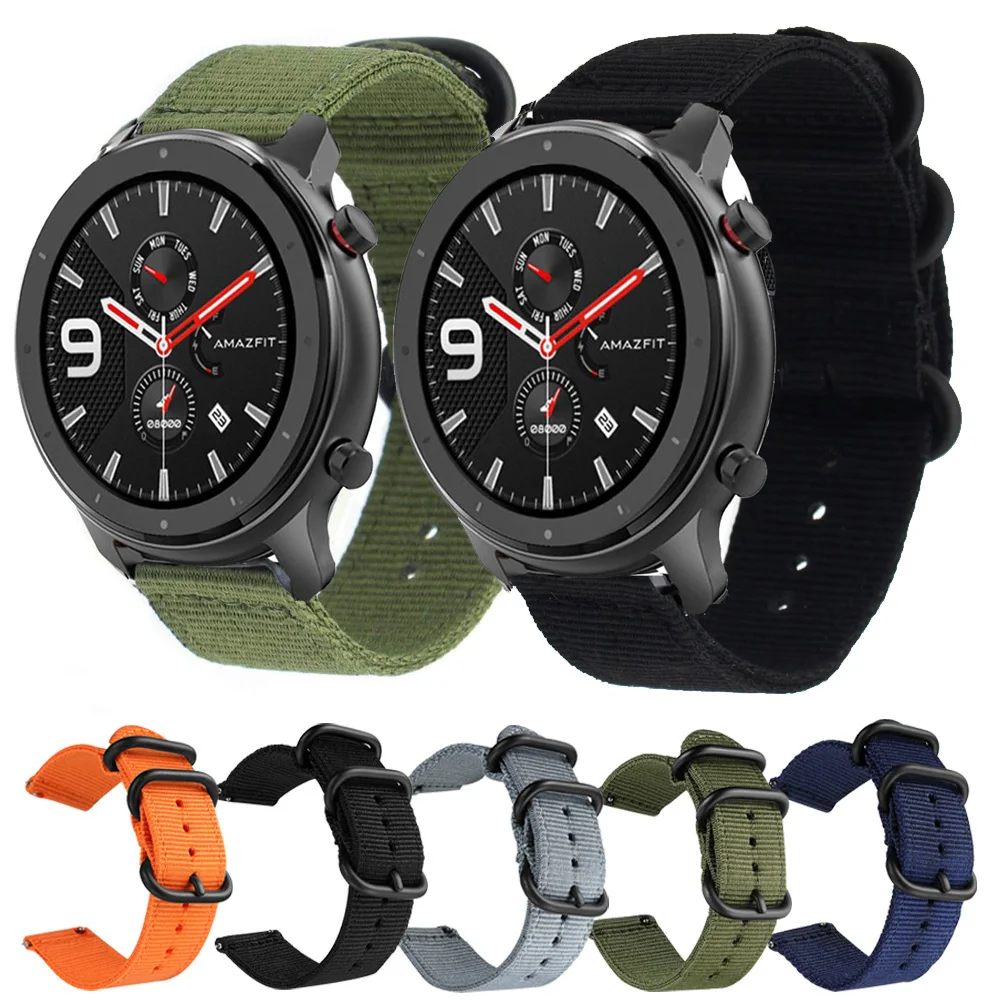 22 мм ремешок для часов Huami Amazfit GTR 47 смарт спортивный нейлоновый дышащий браслет PACE
