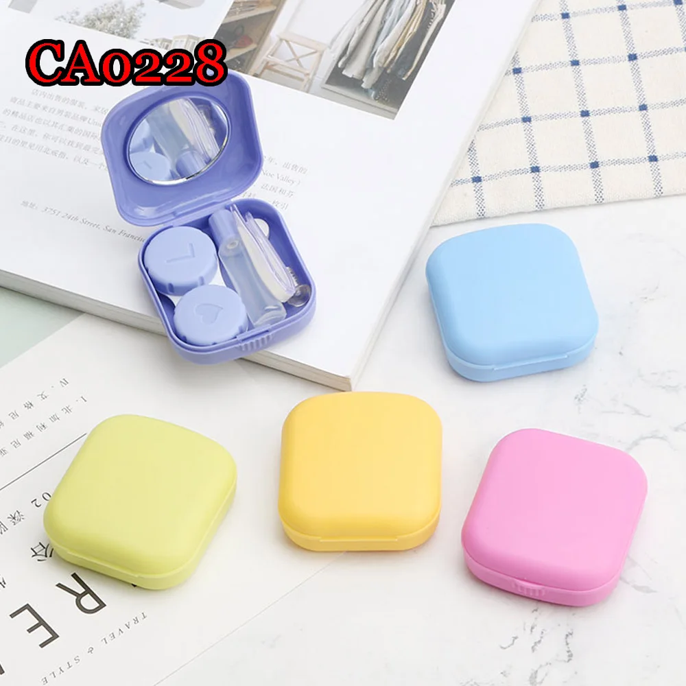 

Mini Travel Box For Contact Lens Pocket Cases with Mirror Solid Fashion Convenient Kits Container CA0228