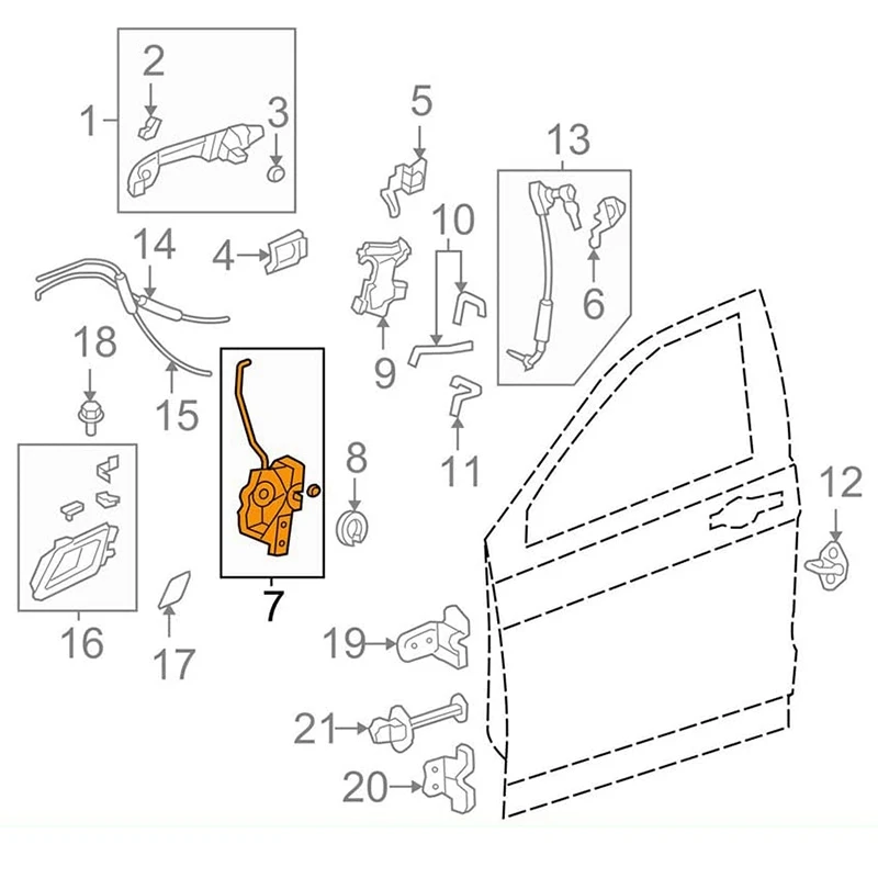 133859 дверная защелка с двигателем привода замка для переднего правого
