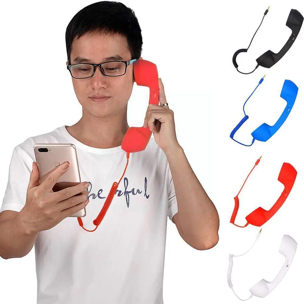 

Universal Headphone Headset, Mobile Phone External Plug a Supplied Retro Device, with Microphone 3.5mm O3J2