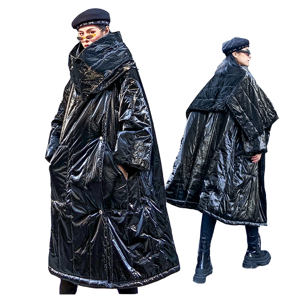 Новинка 2019 женское пуховое хлопковое длинное теплое зимнее пальто с большим