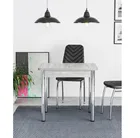 Складной обеденный стол 116x78x75 см, столешница из ДСП, хромированные металлические ножки, современный дизайн для домашней кухни, для 2-4 человек