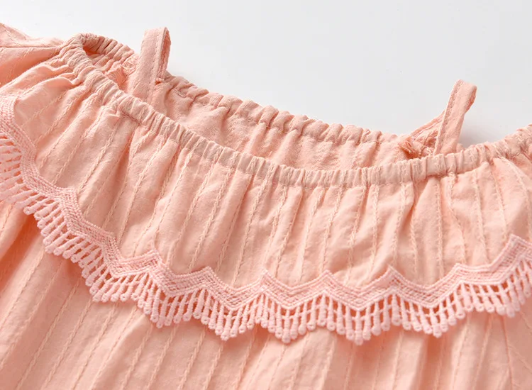 Рубашка для девочек 2-7 лет Осень-зима длинная кружевная блузка с открытыми