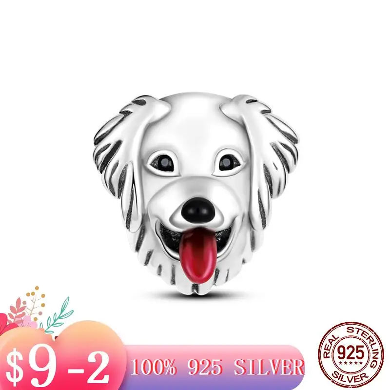 Браслет золотистый ретривер из серебра 925 пробы с отдельным дизайном | Украшения