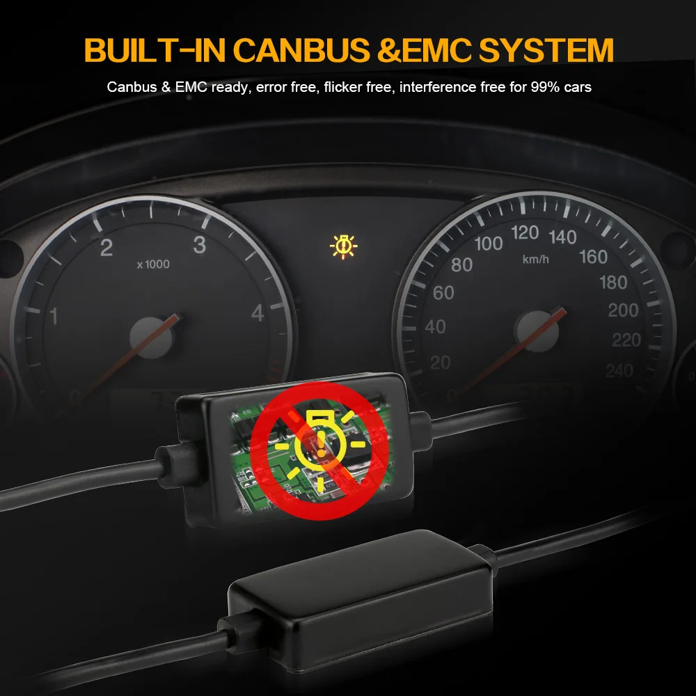 Zdatt 2 шт. H11 H1 H7 Led Canbus HB3 HB4 H4 светодиодные фары автомобиля лампы 6000 К 80 Вт Turbo 12V 16000LM