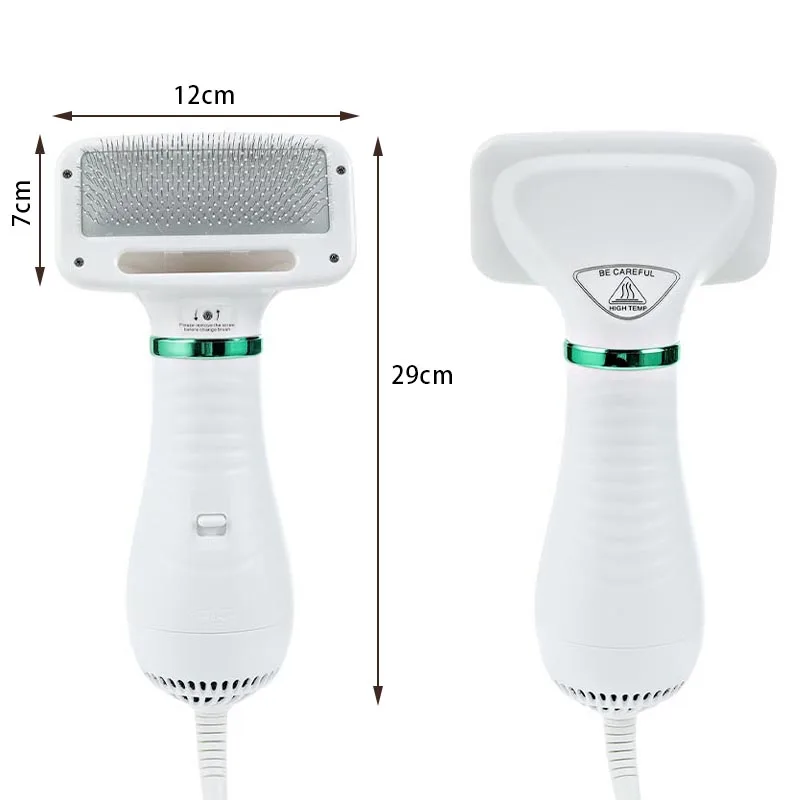 

2-In-1 Pet Hair Dryer Dog Cat Hair Dryer Comb Brush Pet Grooming Cat Hair Comb Dog Fur Blower Low Noise Pet Cleaning Supplies