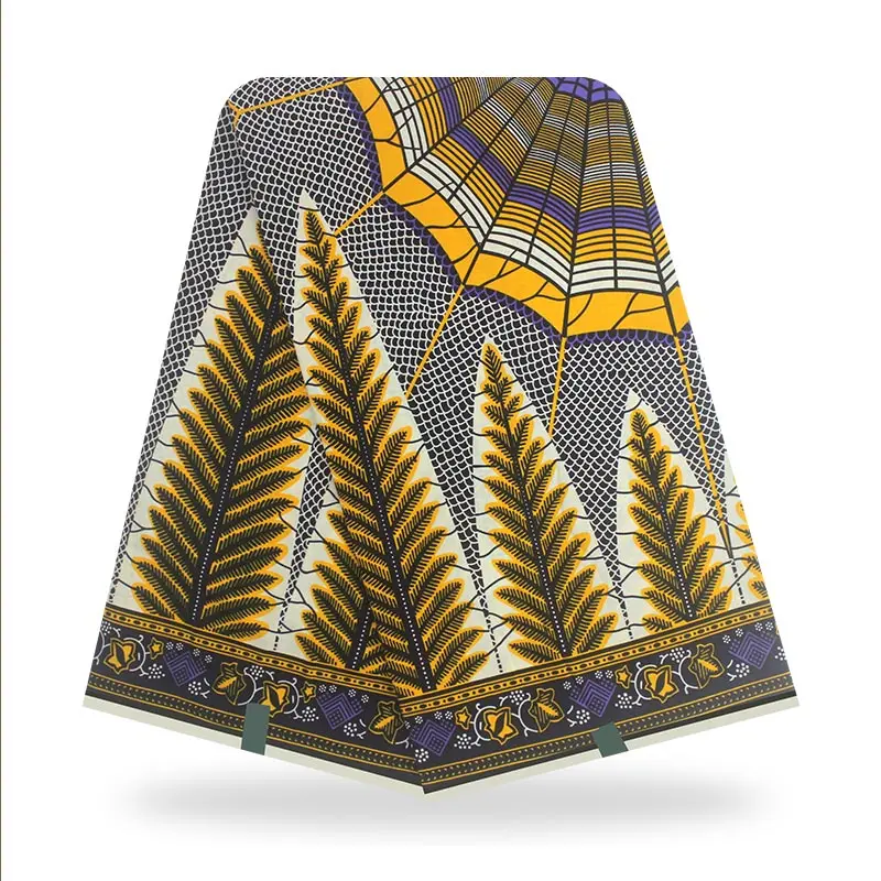 

African Wax Print Fabric 100% Cotton High Quality Ankara Sewing Material For Dress Ankara Wax print Fabric 6yards