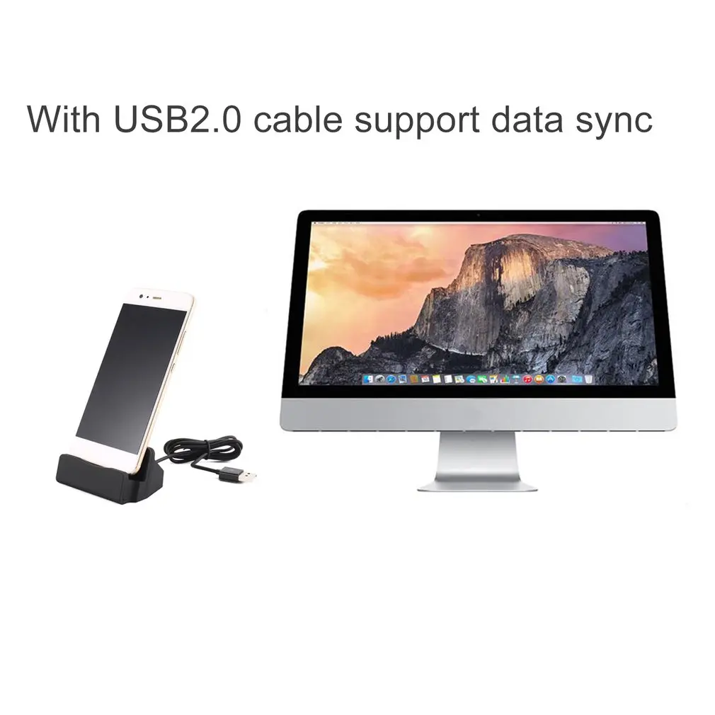 USB2.0 Charger Fast Charging Dock Station Desktop Docking Cradle Stand Sync Charge for iPhone Android | Электроника