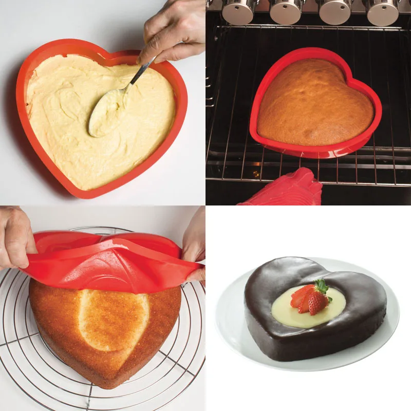 1 шт. силиконовые формы для шоколада формочки мыла в форме сердца ледяные