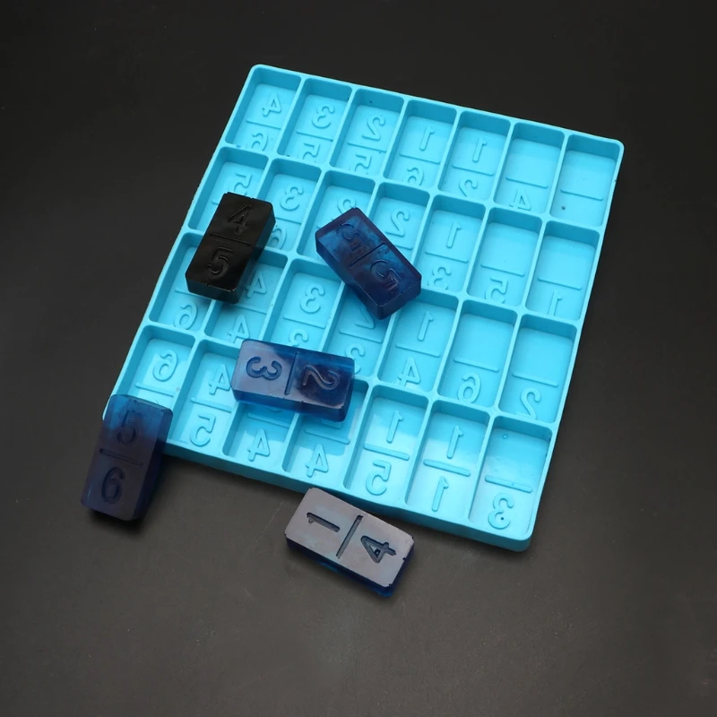 

Domino Game Toys Epoxy Resin Mold Number Dominoes Crafts Casting Silicone Mould P9YF