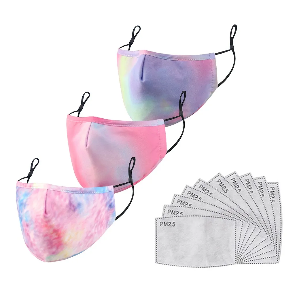 3 шт. маска 10 фильтров для мужчин и женщин взрослых Моющиеся Многоразовые Дышащие