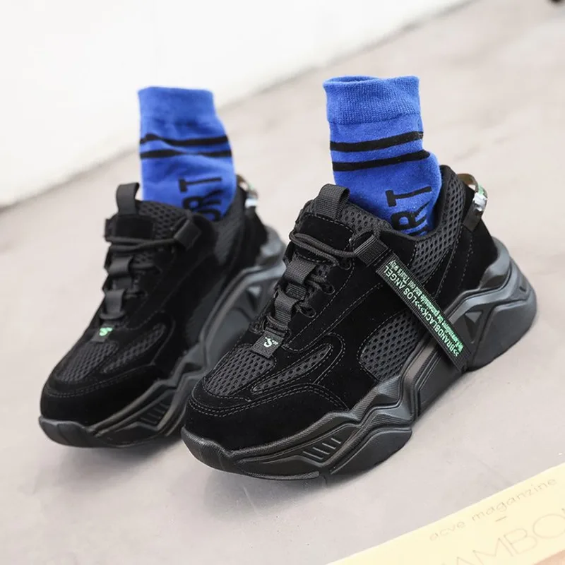 Модные женские кроссовки на массивном каблуке женская обувь из