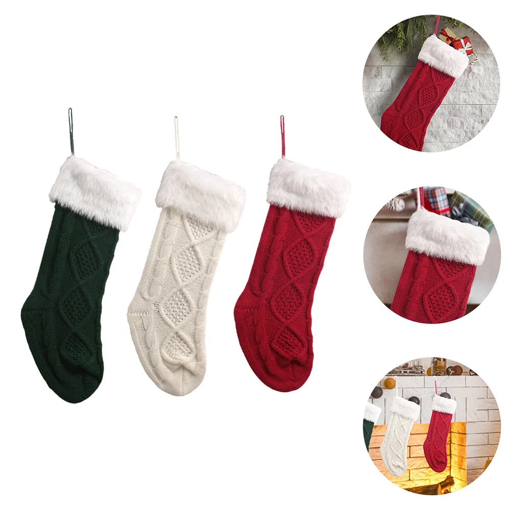 

3 шт., подвесные рождественские чулки