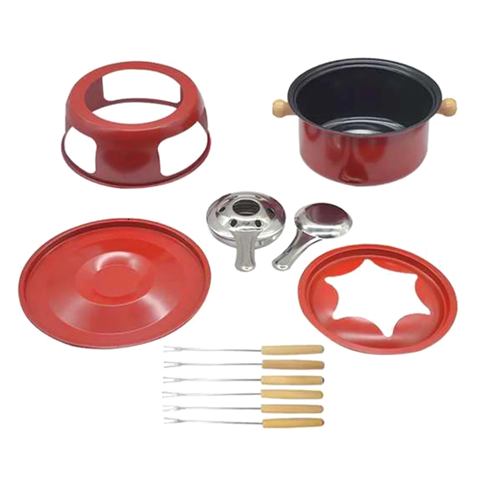 

Chocolate Fondue Maker Set Multifunctional Carbon Steel Ice Cream Chocolate Cheese Hot Pot Melting Pot Fondue Set