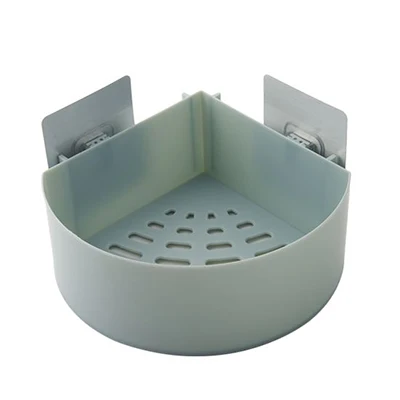 Round blue Товары для кухни полка стену полка ванная комната органайзер для косметики для кухня Настенное крепление Дренажный полки органайзер для кухни держатель для бумажных полотенец стеллаж держатель для губки полка настенная - Цвет: Round blue