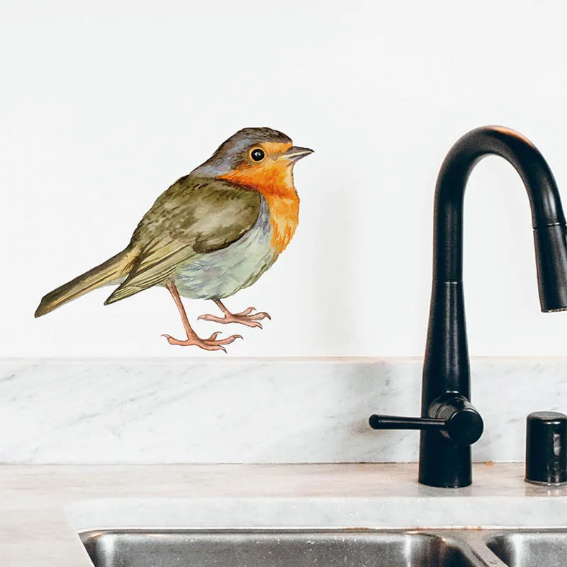 

3D Animal Bird Wall Sticker Living Room Bedroom Decoration Wallpaper Self-adhesive Decals Art Fridge Glass Window Stickers