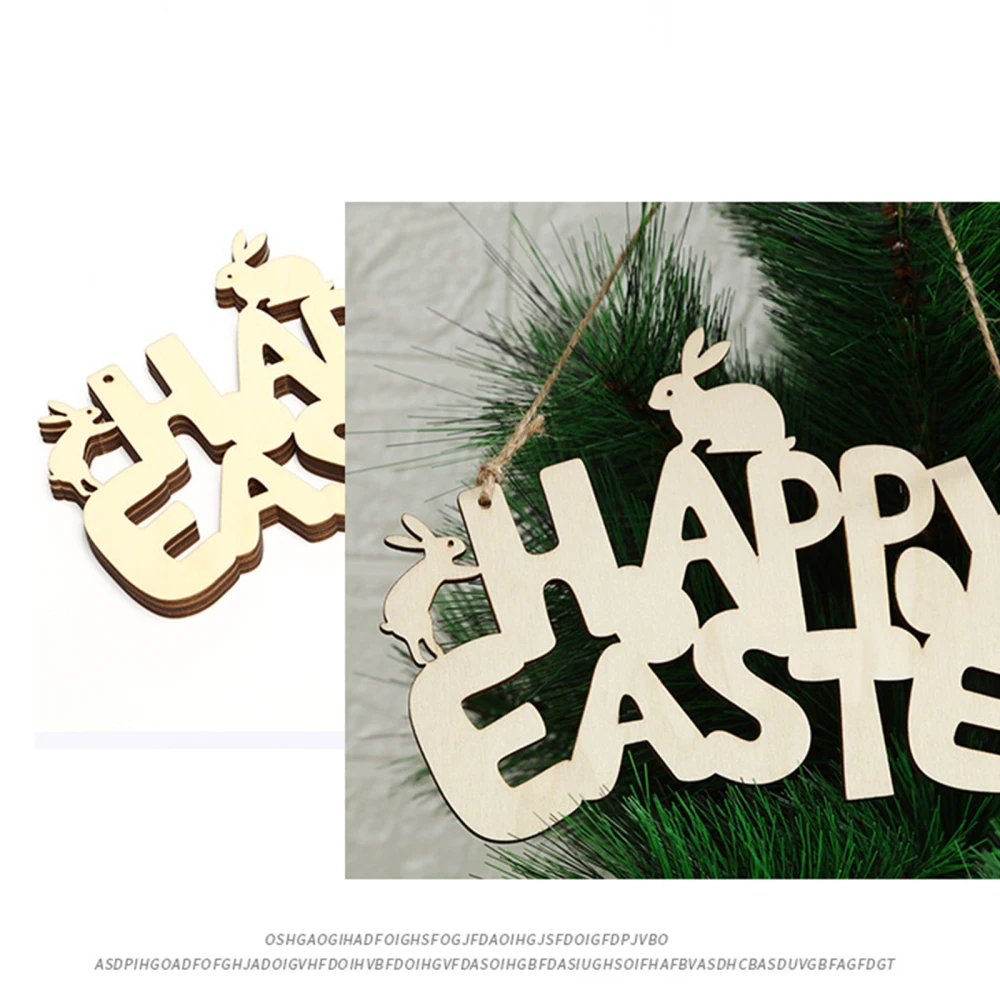 

Easter Pendant DIY Wood Rabbit Craft For Home Wooden Wood. Letters Great Photo Prop Excellent Decoration Alphabet Bunny