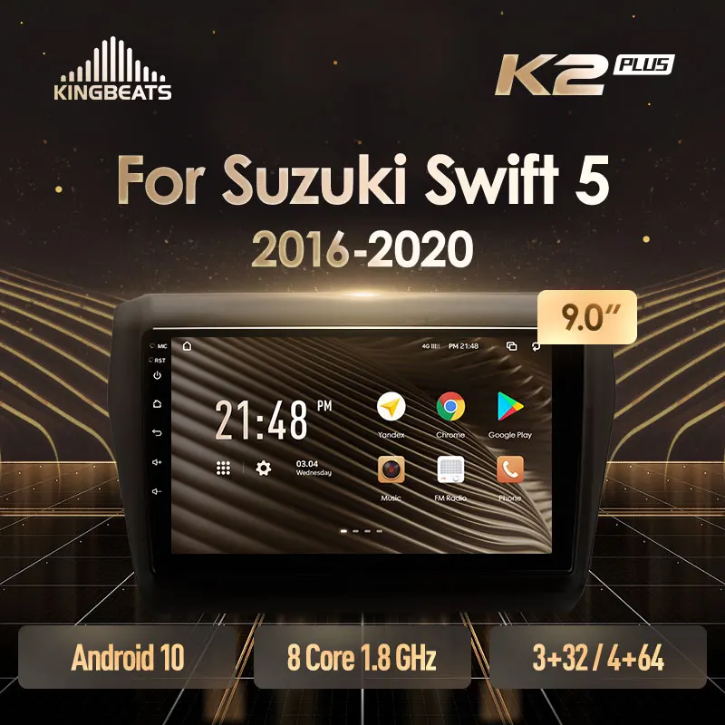 KingBeats штатное головное устройство For Suzuki Swift 5 2016 2020 GPS Android 10 автомагнитола на