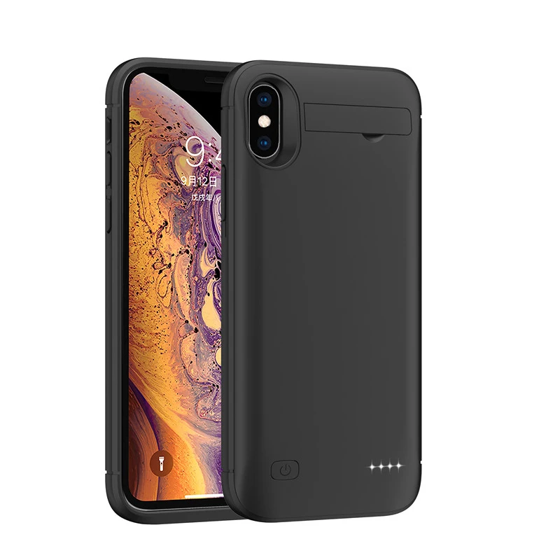 Battery Case For iphone XR X XS Max Slim Power Bank Charing Case For iphone 6 6S 7 8 Plus Battery Charger Case Stand Back cover
